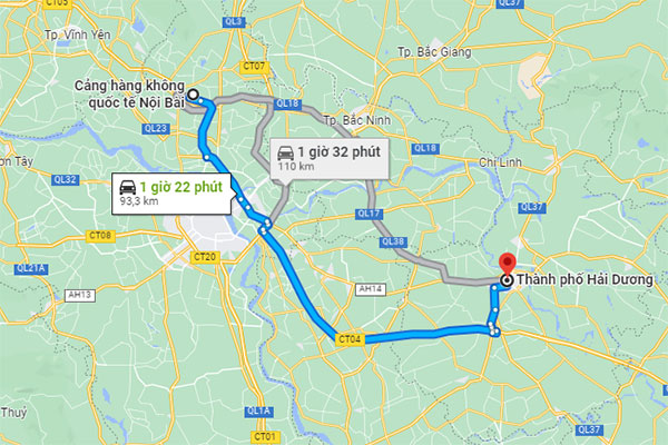 Bảng giá thuê xe taxi Nội Bài đi Hải Dương chỉ từ 740k